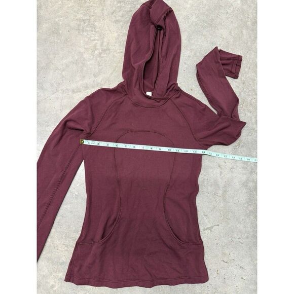 Lululemon On Repeat Rulu Hoodie Garnet Long Sleeve Hooded Top. Burgundy. Sz 2 - Picture 8 of 16